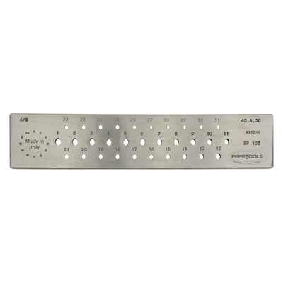 Oval Wire Drawplate, 6mm - 3mm, 31 Holes, Hardened Steel