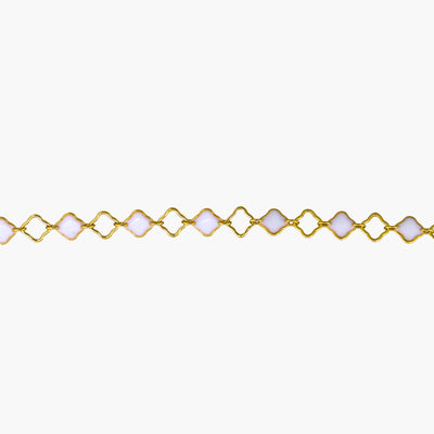 Gold-Filled Enamel Clover Chain (— Made in Italy