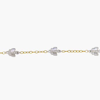 Sterling Silver Butterfly Station Chain, 14/20 Gold-Filled Cable, by the Foot, Two-Tone