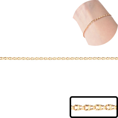 Italian Diamond-Cut Mariner Chain 14/20 Gold Fill for Permanent Jewelry - "Stella"