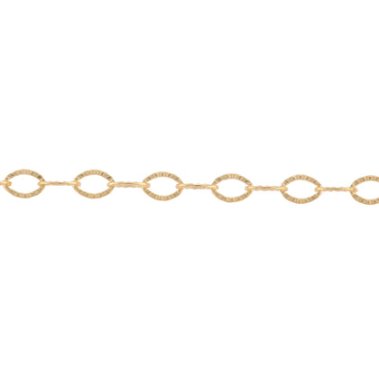 2.75MM Oval Starburst Chain in 14/20 Gold Filled for Permanent Jewelry "Opal"