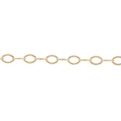 2.75MM Oval Starburst Chain in 14/20 Gold Filled for Permanent Jewelry "Opal"