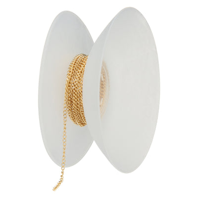 1.5mm Curb Chain, Gold Filled, 60" Length. "Aries"