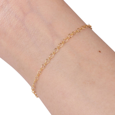 2.4MM Dainty Oval, Double Link, Gold Fill Chain "New Virgo"