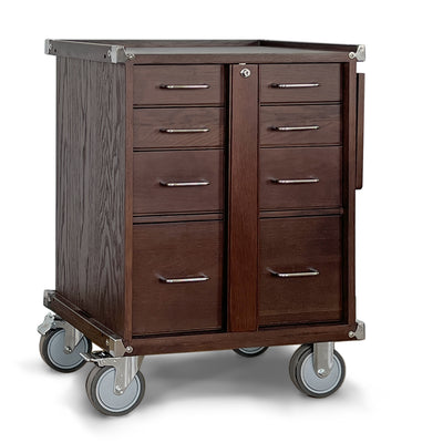 Dark Oak 5-Drawer Roller Cabinet GI-R24-D - Gerstner International