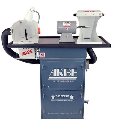 Stand Up Floor Model Polishing System w/ 1 HP Dust Collector, 3/4 HP Single Spindle Polishing Motor & Lapping Machine - ARBE
