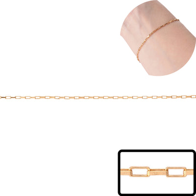 Gold Fill Italian Box 14/20 Permanent Jewelry Chain "Betty"