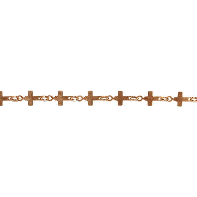 Stamped Cross Chain | 14/20 Gold-Filled | Made in Italy (By the Foot)