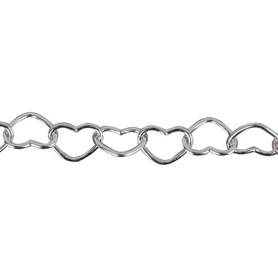 Interlinking Heart Silver Chain for Permanent Jewelry "Elsa"