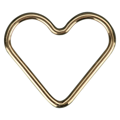 Heart Jump Ring for Permanent Jewelry, Gold-Filled